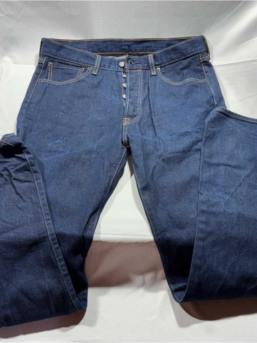 Levi's 501 Button Fly Jeans for Men, Light Blue - 5010134 Size 34x 38
